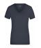 Femme T-shirt femme extensible col V Marine 7985