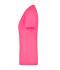 Femme T-shirt femme extensible col V Rose-vif 7985