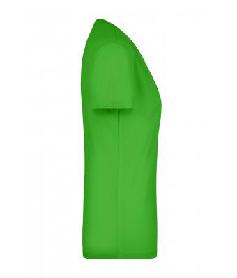 Femme T-shirt femme extensible col V Vert-citron 7985