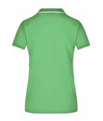 Dames Ladies' Polo Tipping Lime/wit 7564
