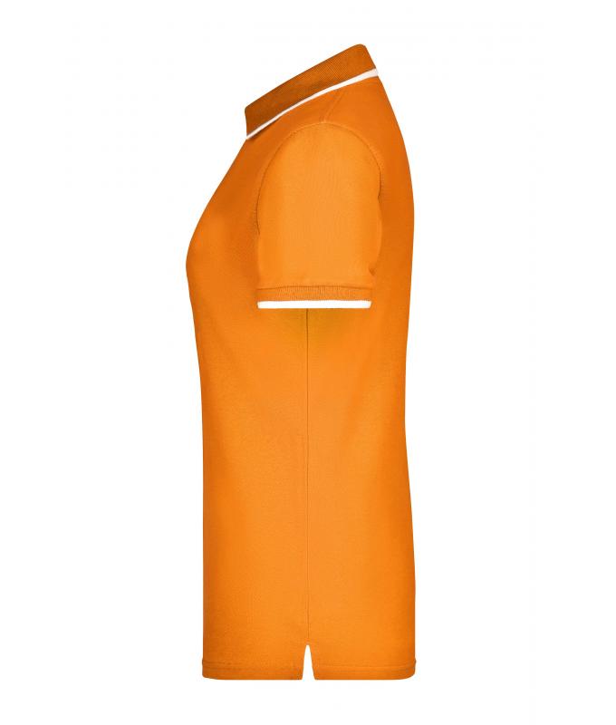 Dames Ladies' Polo Tipping Oranje/wit 7564