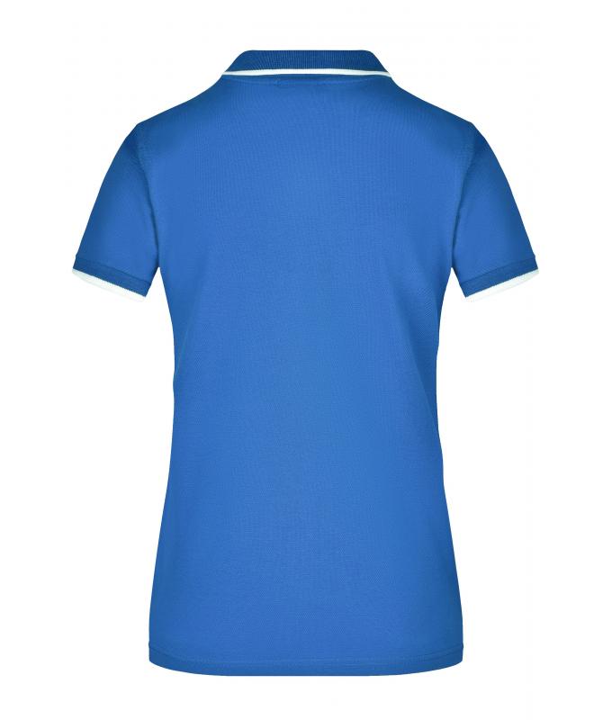 Dames Ladies' Polo Tipping Royal/wit 7564