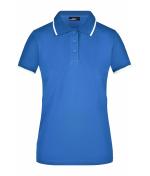 Dames Ladies' Polo Tipping Royal/wit 7564
