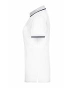 Dames Ladies' Polo Tipping Wit/navy 7564