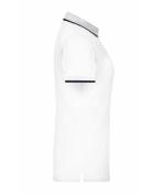 Dames Ladies' Polo Tipping Wit/navy 7564