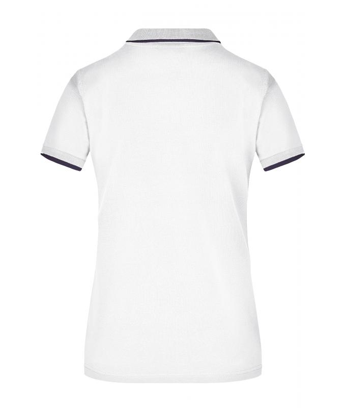 Dames Ladies' Polo Tipping Wit/navy 7564