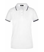Dames Ladies' Polo Tipping Wit/navy 7564