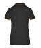 Dames Ladies' Polo Tipping Zwart/oranje 7564