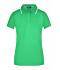 Femme Polo piqué avec liseré contrasté femme Vert-prairie/blanc 7564