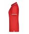 Femme Polo piqué avec liseré contrasté femme Rouge/blanc 7564