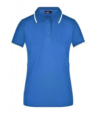 Femme Polo piqué avec liseré contrasté femme Royal/blanc 7564
