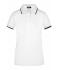 Femme Polo piqué avec liseré contrasté femme Blanc/marine 7564