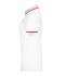 Femme Polo piqué avec liseré contrasté femme Blanc/rouge 7564