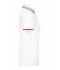 Femme Polo piqué avec liseré contrasté femme Blanc/rouge 7564