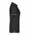 Femme Polo piqué avec liseré contrasté femme Noir/argent 7564