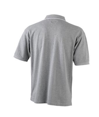 Heren Men's Flag Polo Grijs-melange/wit 7993