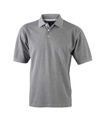 Heren Men's Flag Polo Grijs-melange/wit 7993