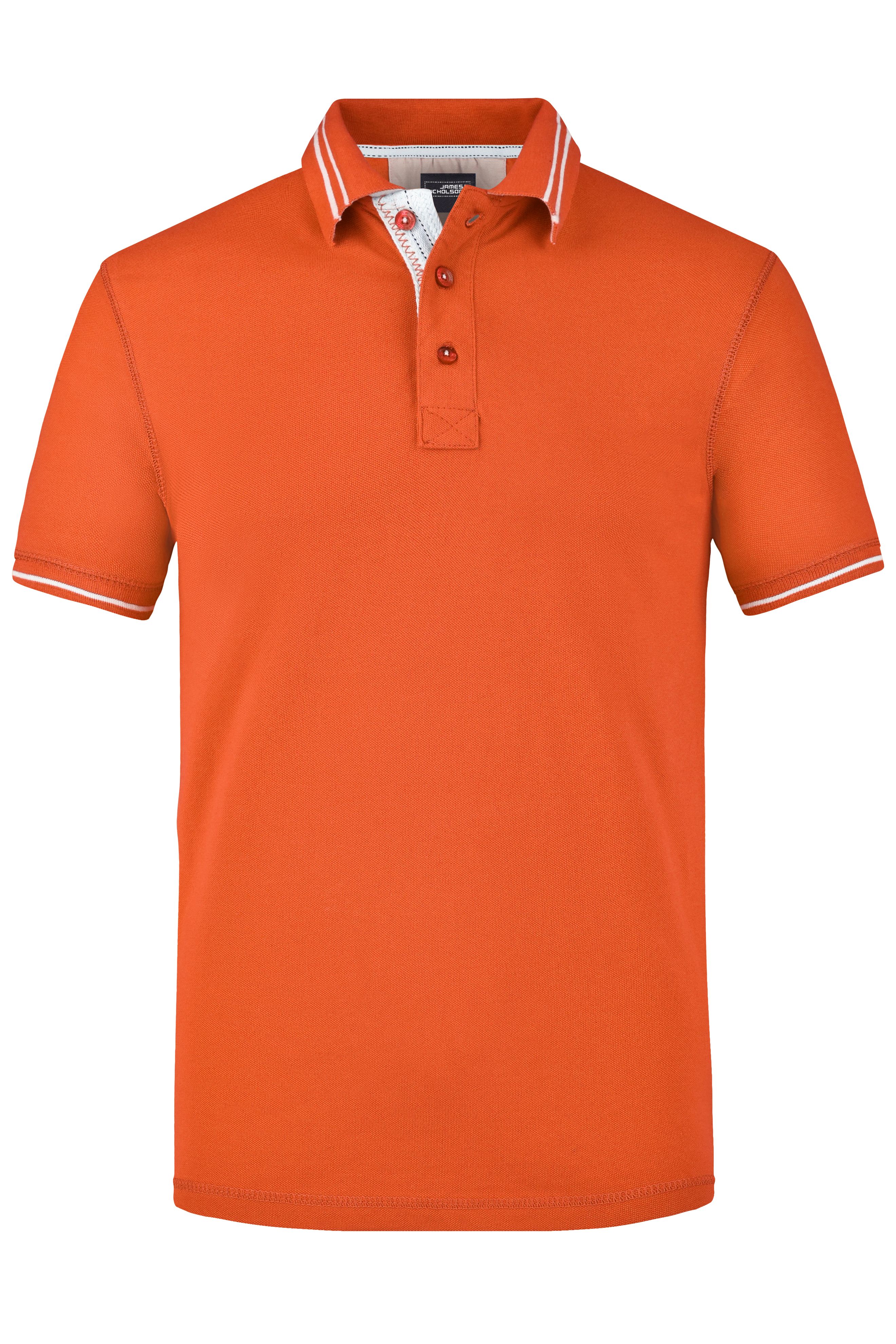 Men Men's Lifestyle Polo Darkorange/offwhiteDaiber