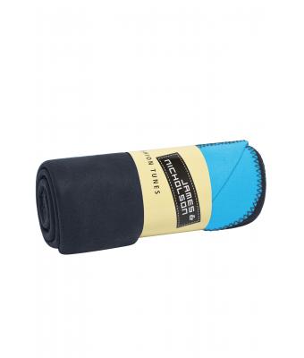 Unisex Bonded Fleece Blanket Navy/aqua 7568