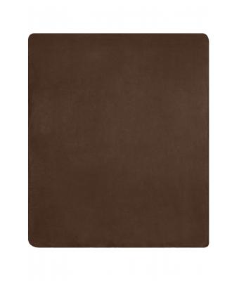 Unisex Bonded Fleece Blanket Brown/cream 7568