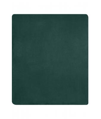 Unisex Bonded Fleece Blanket Donkergroen/cème 7568