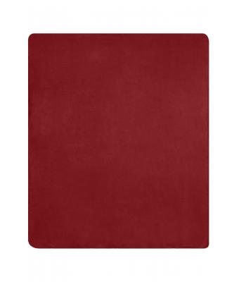 Unisex Bonded Fleece Blanket Bordeaux/crème 7568