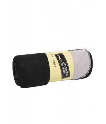 Unisex Bonded Fleece Blanket Zwart/zilver 7568