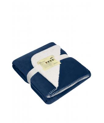 Unisex Cosy Hearth Blanket Navy/naturel 8020