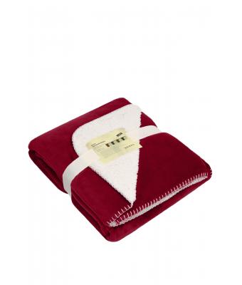 Unisex Cosy Hearth Blanket Dieprood/naturel 8020