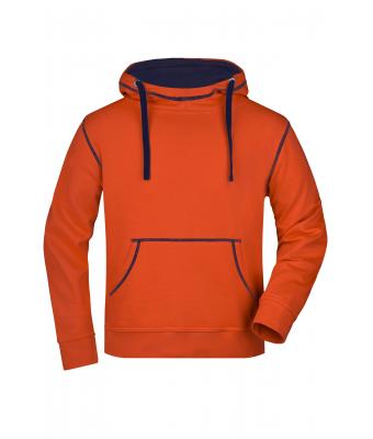 Men Men's Lifestyle Hoody Dark-orange/navy 8080