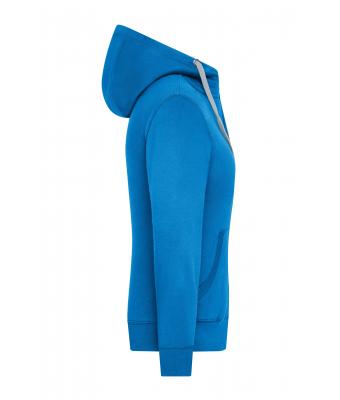 Dames Ladies' Lifestyle Zip-Hoody Kobalt/heather grijs 8081