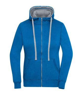 Dames Ladies' Lifestyle Zip-Hoody Kobalt/heather grijs 8081