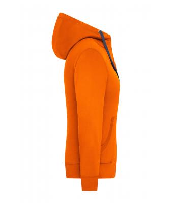 Dames Ladies' Lifestyle Zip-Hoody Donkeroranje/navy 8081