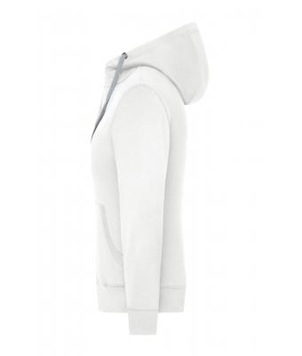 Damen Ladies' Lifestyle Zip-Hoody Off-white/grey-heather 8081