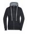 Ladies Ladies' Lifestyle Zip-Hoody Black/grey-heather 8081
