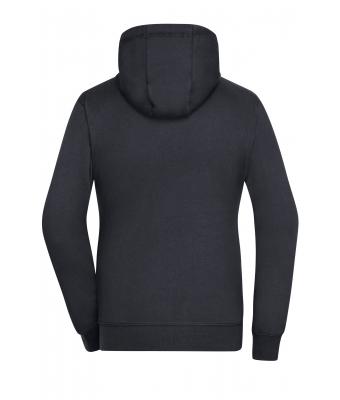 Dames Ladies' Lifestyle Zip-Hoody Zwart/heather grijs 8081