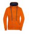 Dames Ladies' Lifestyle Zip-Hoody Donkeroranje/navy 8081