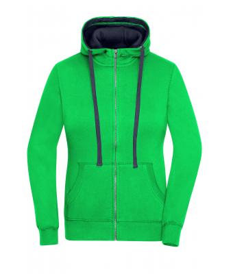 Femme Sweat-shirt à capuche contrasté femme Vert/marine 8081
