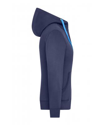 Femme Sweat-shirt à capuche contrasté femme Marine/cobalt 8081