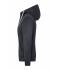 Femme Sweat-shirt à capuche contrasté femme Noir/gris-chiné-foncé 8081