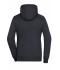 Femme Sweat-shirt à capuche contrasté femme Noir/gris-chiné-foncé 8081