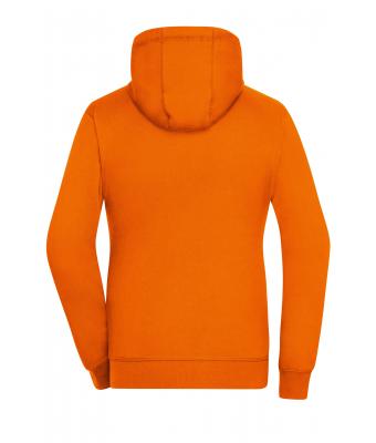 Femme Sweat-shirt à capuche contrasté femme Orange-foncé/marine 8081