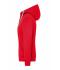 Femme Sweat-shirt à capuche contrasté femme Rouge/gris-chiné 8081