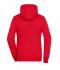 Femme Sweat-shirt à capuche contrasté femme Rouge/gris-chiné 8081