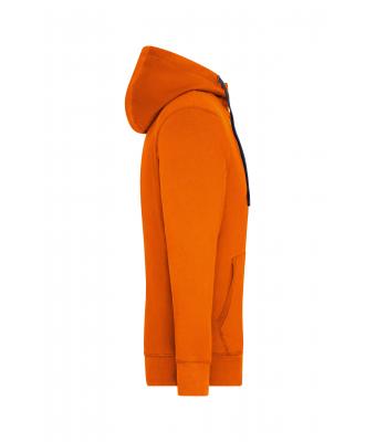 Men Men's Lifestyle Zip-Hoody Dark-orange/navy 8082