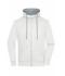 Heren Men's Lifestyle Zip-Hoody Gebroken wit/heather grijs 8082