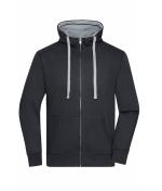 Men Men's Lifestyle Zip-Hoody Black/grey-heather 8082