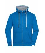 Men Men's Lifestyle Zip-Hoody Cobalt/grey-heather 8082