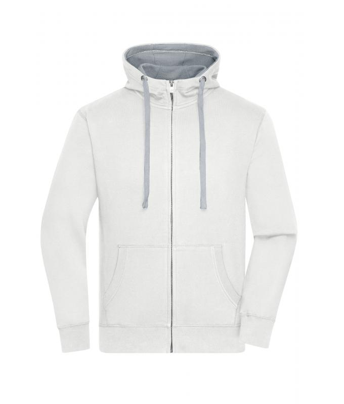Men Men's Lifestyle Zip-Hoody Off-white/grey-heather 8082