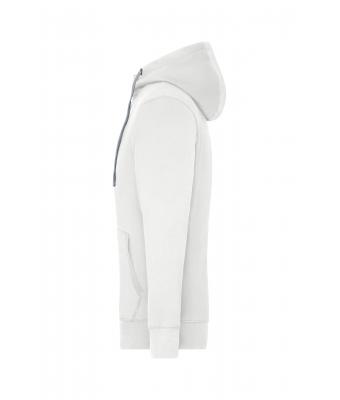 Heren Men's Lifestyle Zip-Hoody Gebroken wit/heather grijs 8082